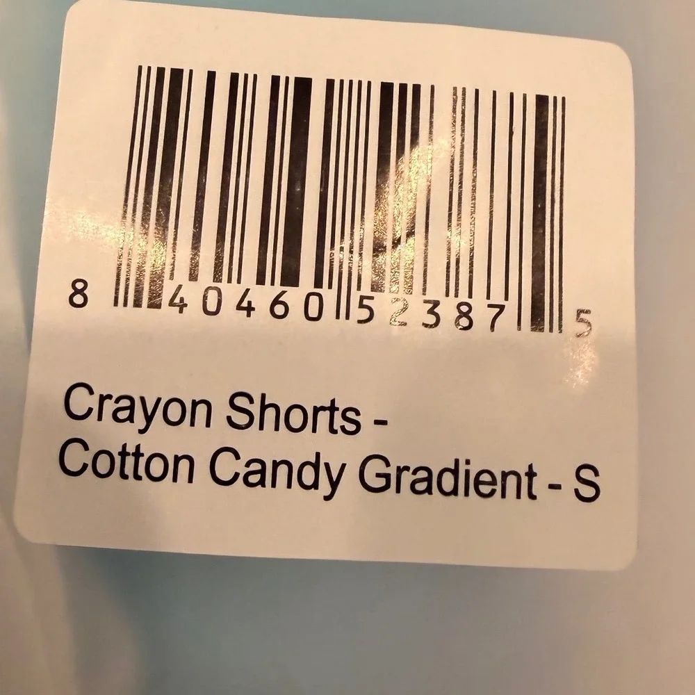 Baseball Lifestyle 101 Crayon Shorts Cotton Candy Gradient Pink Blue Mens Small